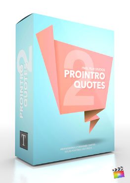 Final Cut Pro X Plugin ProIntro Quotes Volume 2 from Pixel Film Studiios
