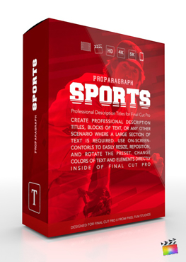 Final Cut Pro X Plugin ProParagraph Sports from Pixel Film Studios